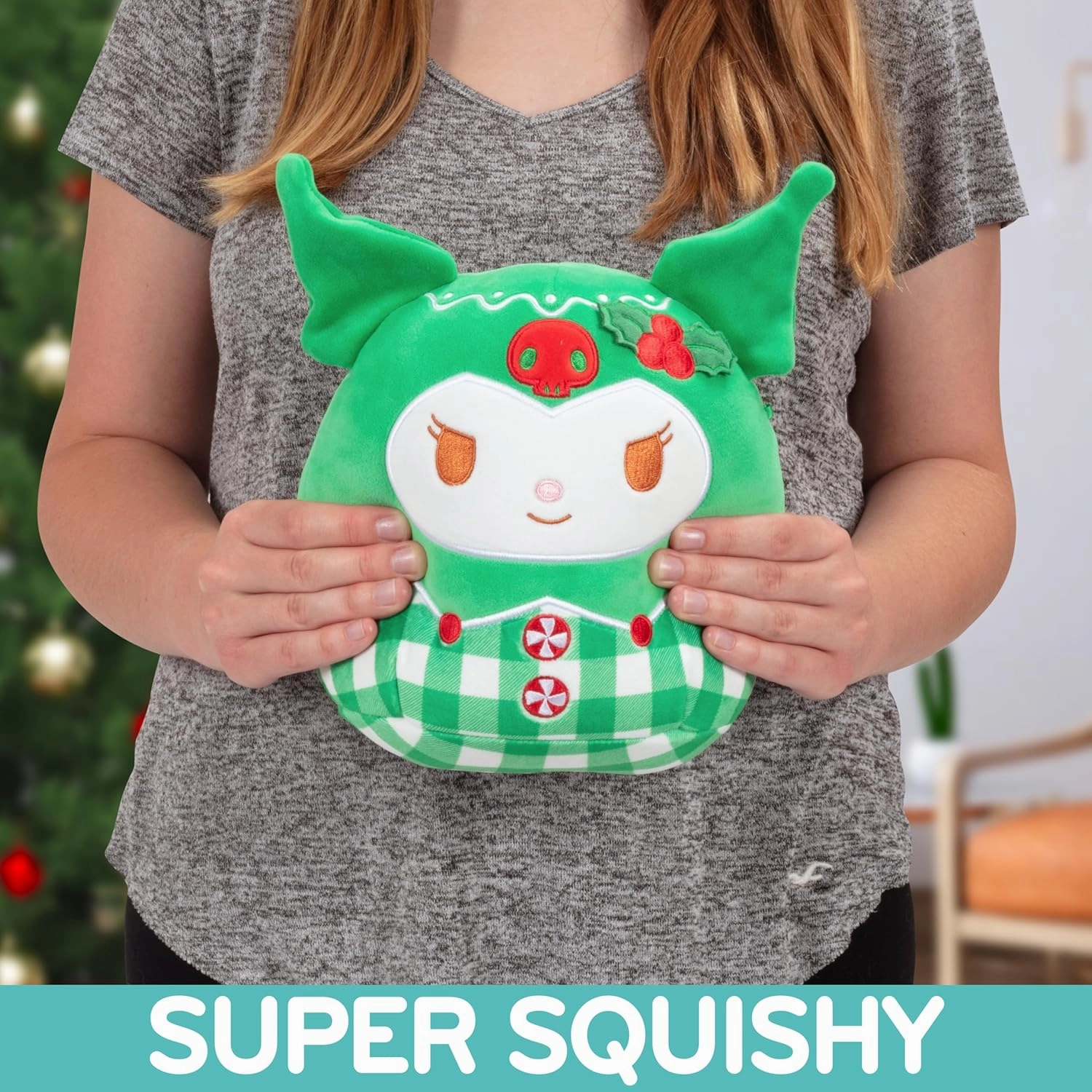 Squishmallows 8" Kuromi Plush – Ultra-Soft & Huggable Sanrio Collectible - Cute Gothic Kawaii Stuffed Toy for Kids & Adults for Fans, Bedtime Cuddles, & Decor – Officially Licensed