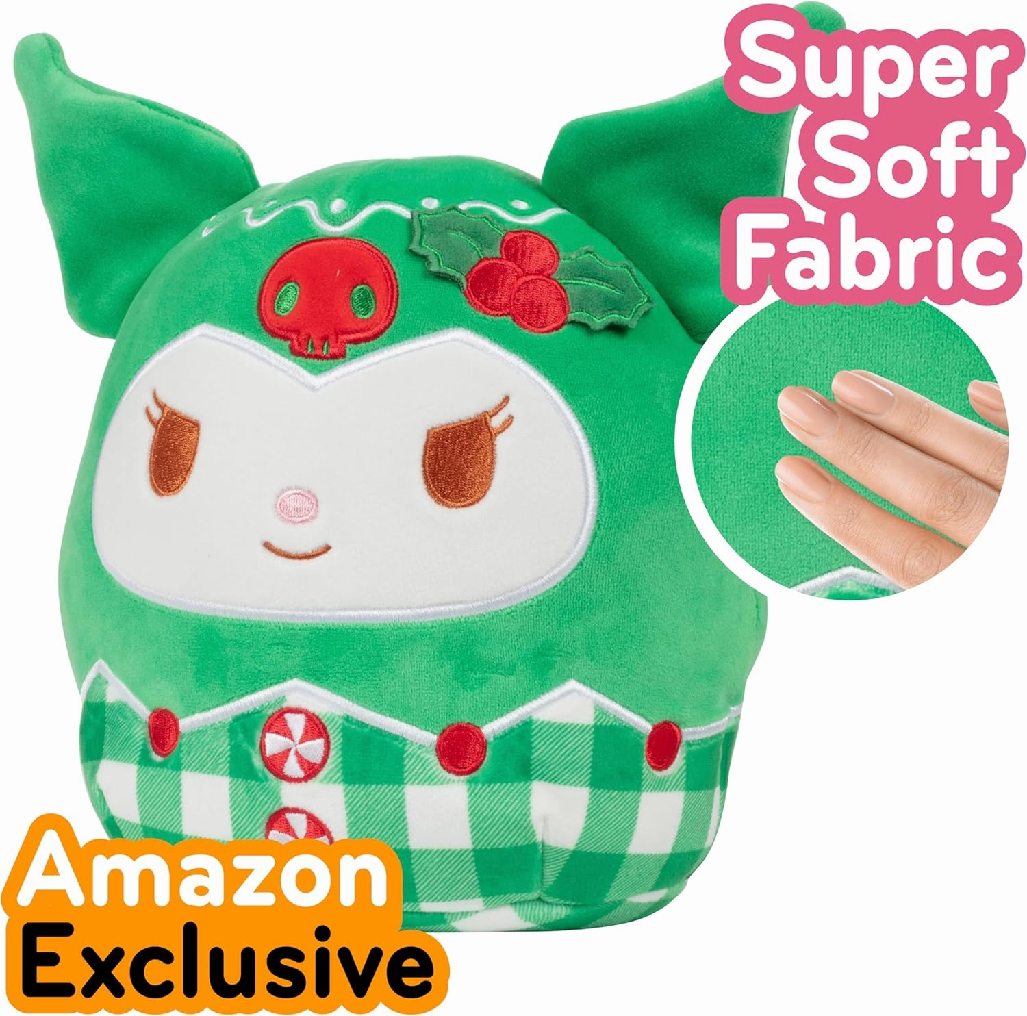 Squishmallows 8" Kuromi Plush – Ultra-Soft & Huggable Sanrio Collectible - Cute Gothic Kawaii Stuffed Toy for Kids & Adults for Fans, Bedtime Cuddles, & Decor – Officially Licensed