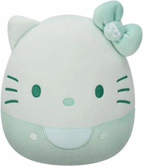Squishmallows Hello Kitty Monochrome 50th Anniversary Teal, 8 Inch Ultra Soft Toy