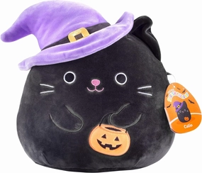 Squishmallows New 8" Calio Black Cat with Hitch Hat - Official Kellytoy 2022 Halloween Plush - Cute and Soft Kitty Stuffed Animal Toy - Great for Kids (8")
