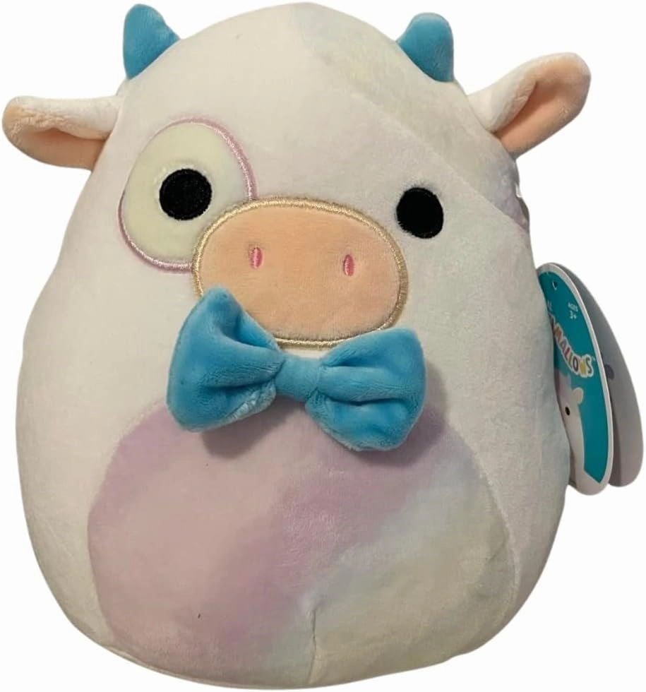 Squishmallows Official Kellytoy Plush 8 Inch Squishy Soft Plush Toy Animals (Belozi Cow)