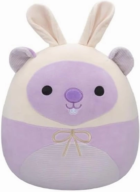 Squishmallows Original 8- Inch Javari The Groundhog with Bunny Ears Bow Ultra Soft, Great for Kids, Girls, Boys - Official Jazwares Plush