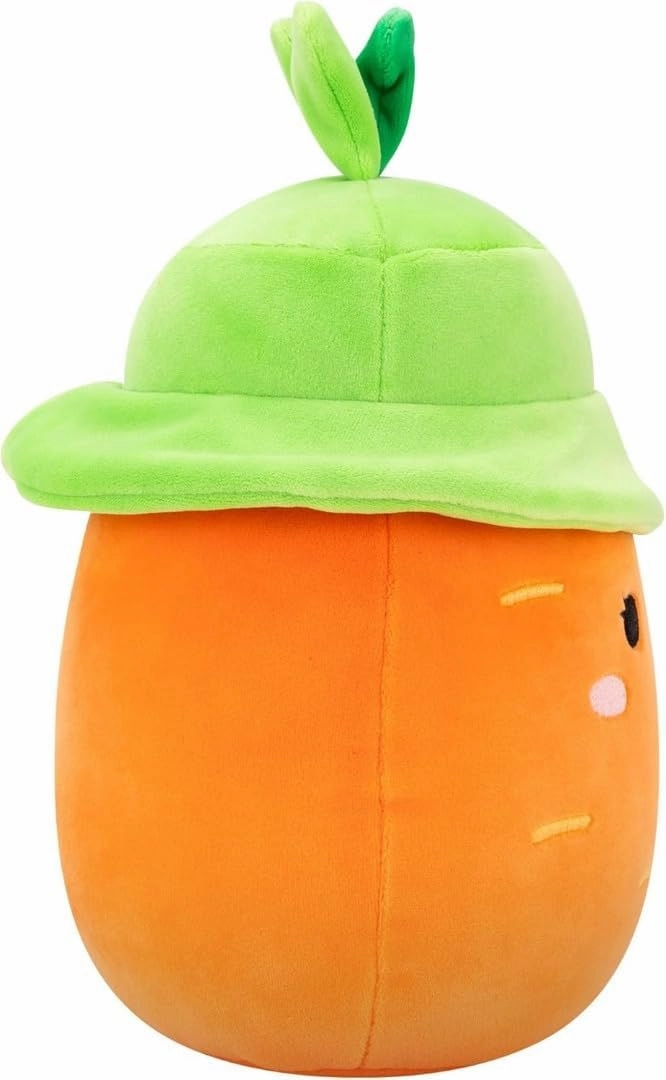 Squishmallows SQER01214 - Caroleena the Carrot with Fishing Hat 19 cm Official Jazwares Plush Super Soft Cuddly Toy