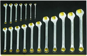 Stahlwille 96838183 Combination Wrench No.13 Set, TCS 13/18, 18 Pieces, Metric, Sizes from 6mm- 24mm, Automotive, Factory, and Workshop Equipment, Made in Germany