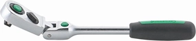 Stahlwille 11261010 Fine-tooth Flexible-joint Ratchet, 1/4 inch Drive, 80 Teeth, with QuickRelease Safety Lock, 2-Component Handle, Length 170mm, Made in Germany