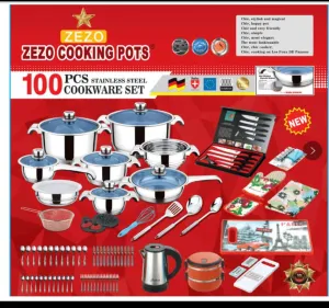 Stainless Steel Cookware Set - 100 Piece