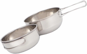 Stainless Steel Camping Bowl Set Folding Bowl with Mesh Bag Ideal for Hiking Picnic Bbq