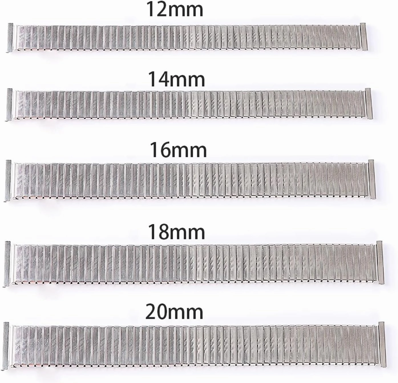 Stainless Steel Elastic Wristband Metal Band Spring Telescopic 18mm 20mm Suitable for Men Women Watch Accessories Compatible Smart Watches