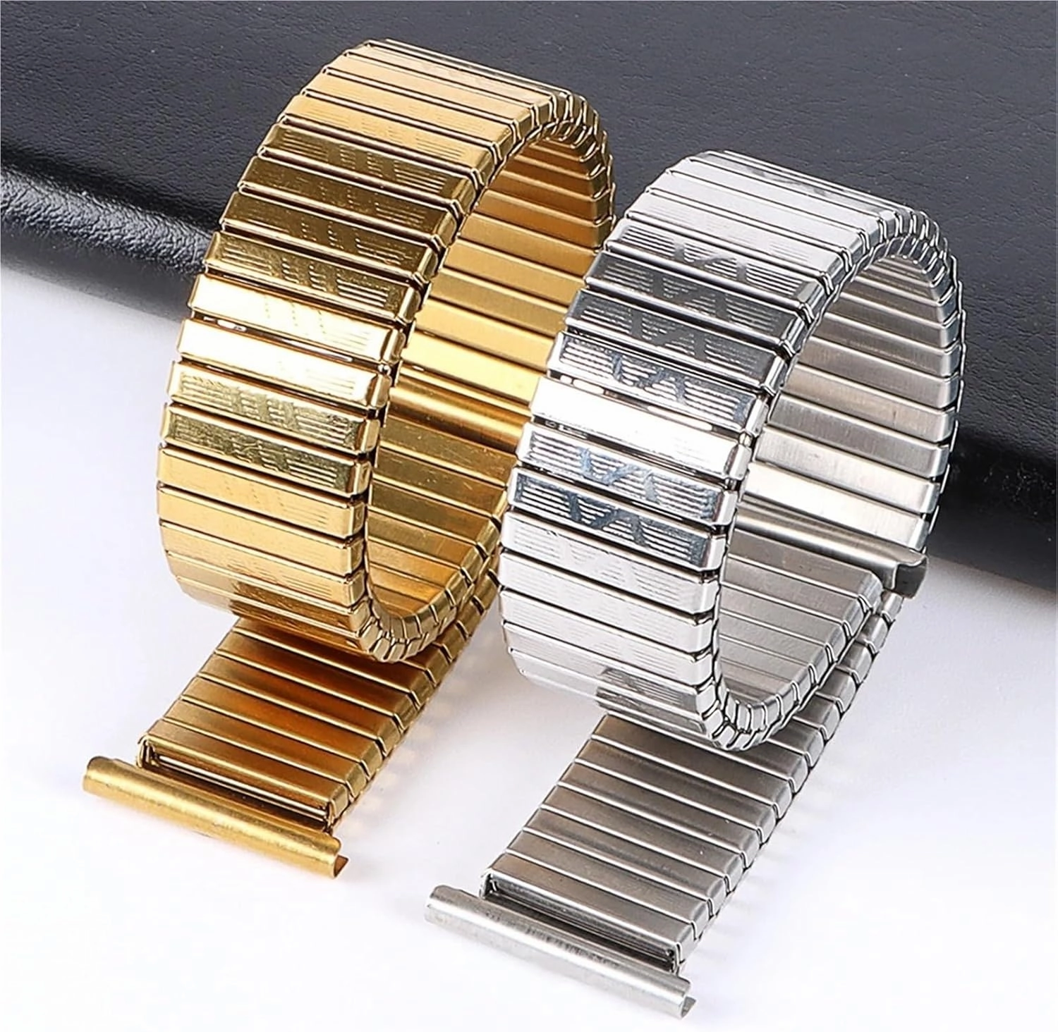 Stainless Steel Elastic Wristband Metal Band Spring Telescopic 18mm 20mm Suitable for Men Women Watch Accessories Compatible Smart Watches