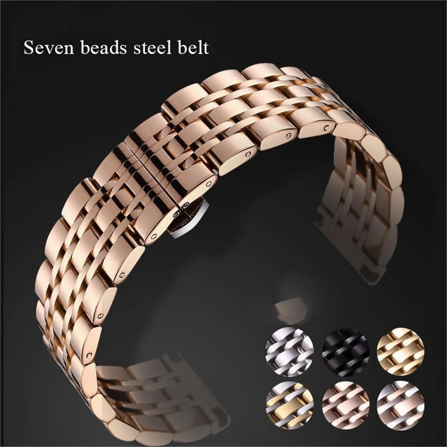 Stainless Steel Metal Watch Band 20mm Universal Watch Replacement Parts