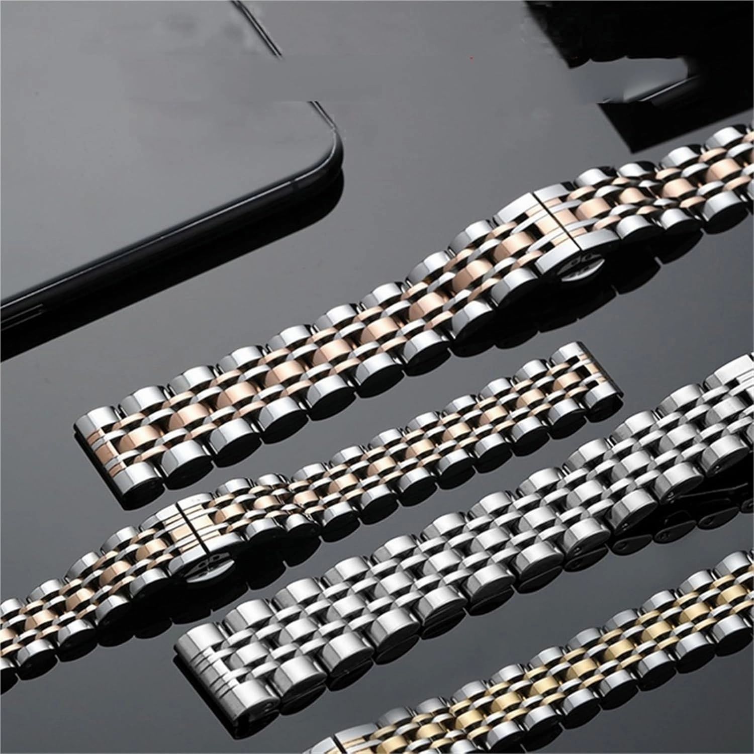 Stainless Steel Metal Watch Band 20mm Universal Watch Replacement Parts