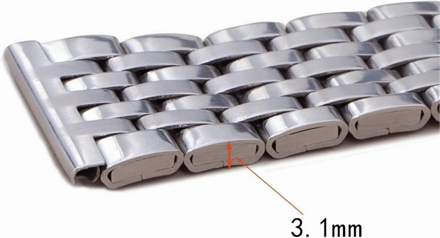 Stainless Steel Metal Watch Band Unisex Replacement Wristband