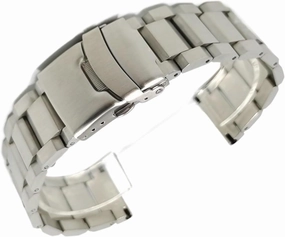 Stainless Steel Strap Chain Bracelet Style 18mm 20mm 22mm 24mm Silver Rose Gold Black Same Metal Strap
