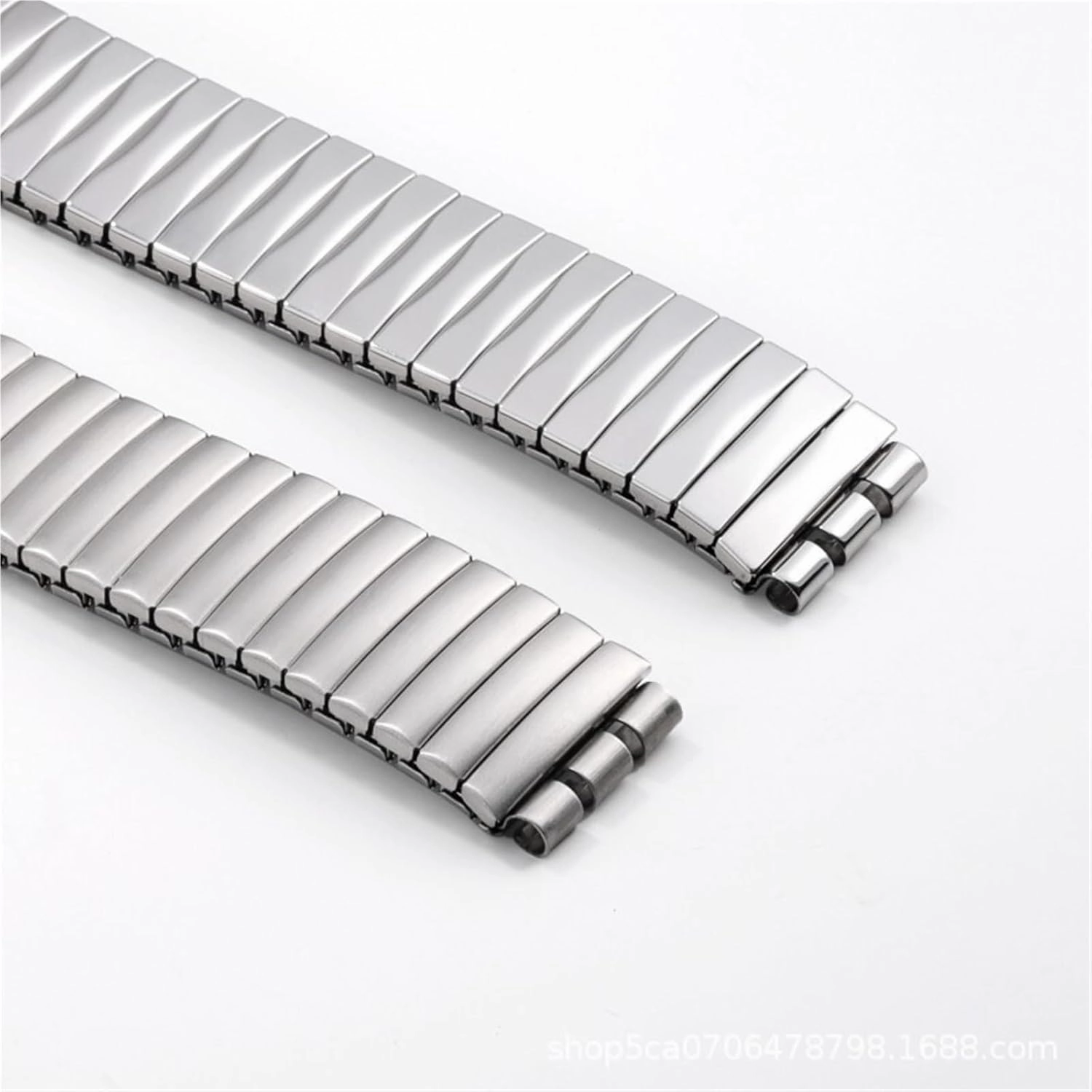 Stainless Steel Stretch Band 17mm 20mm Metal Expansion Stretch Stretch Extension Bracelet Polished Matte Universal Wristband