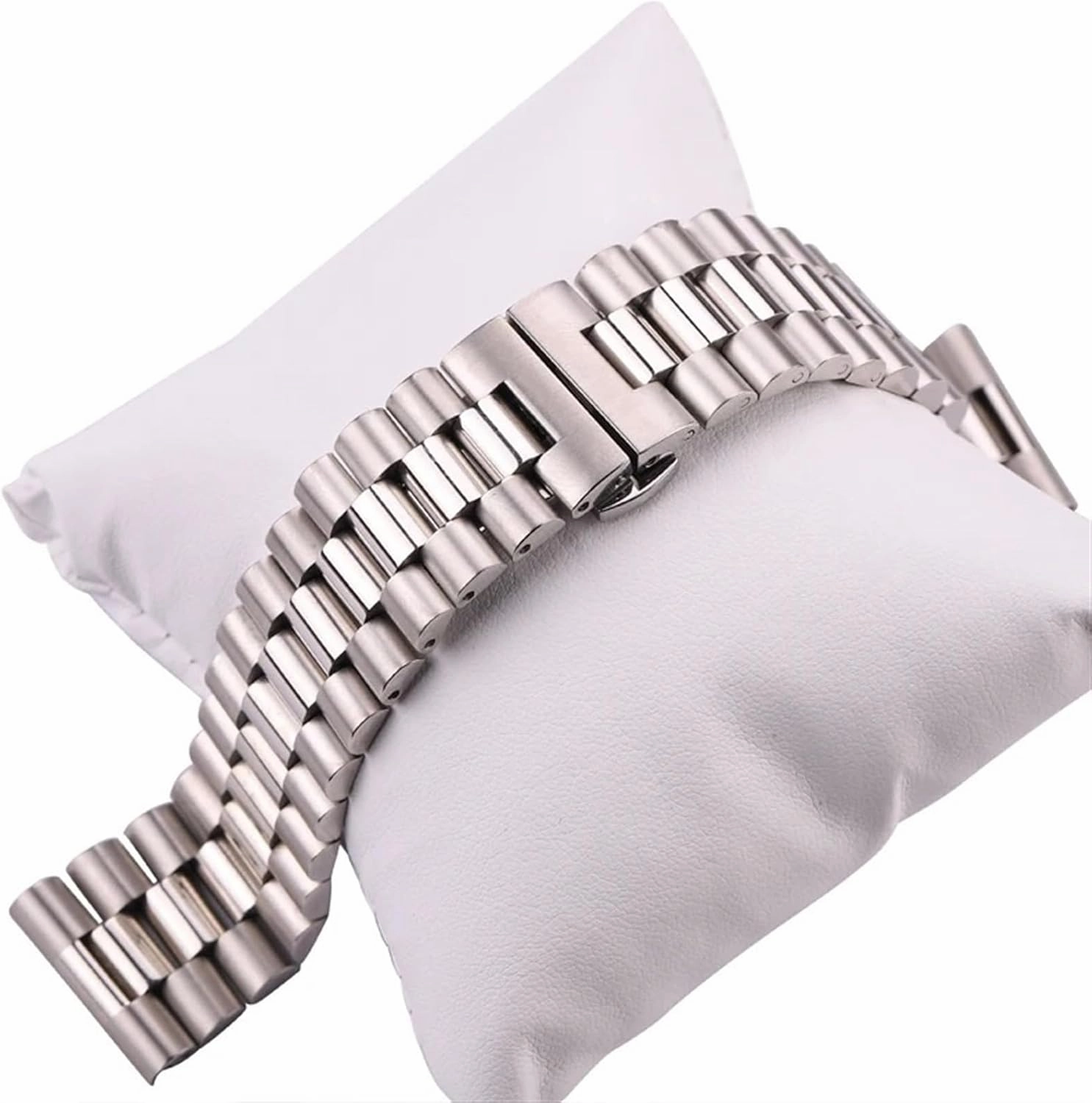 Stainless Steel Watch Band 16mm 18mm 20mm 21mm 22mm Bracelet Women Men Silver Pure Metal Smart Watch Quartz Watch Strap Accessories
