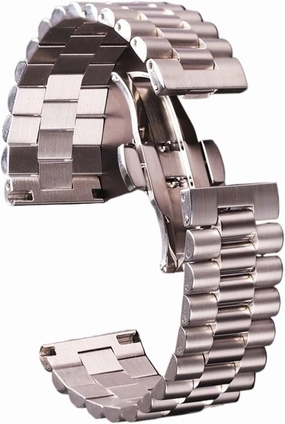 Stainless Steel Watch Band 16mm 18mm 20mm 21mm 22mm Bracelet Women Men Silver Pure Metal Smart Watch Quartz Watch Strap Accessories