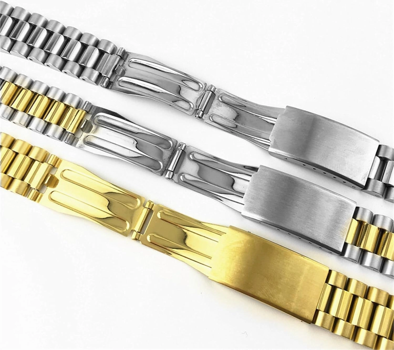 Stainless Steel Watch Band 18mm 20mm 22mm Metal Replacement Link Nan'hin Bracelet Suitable for Smart Watch Quartz Watch