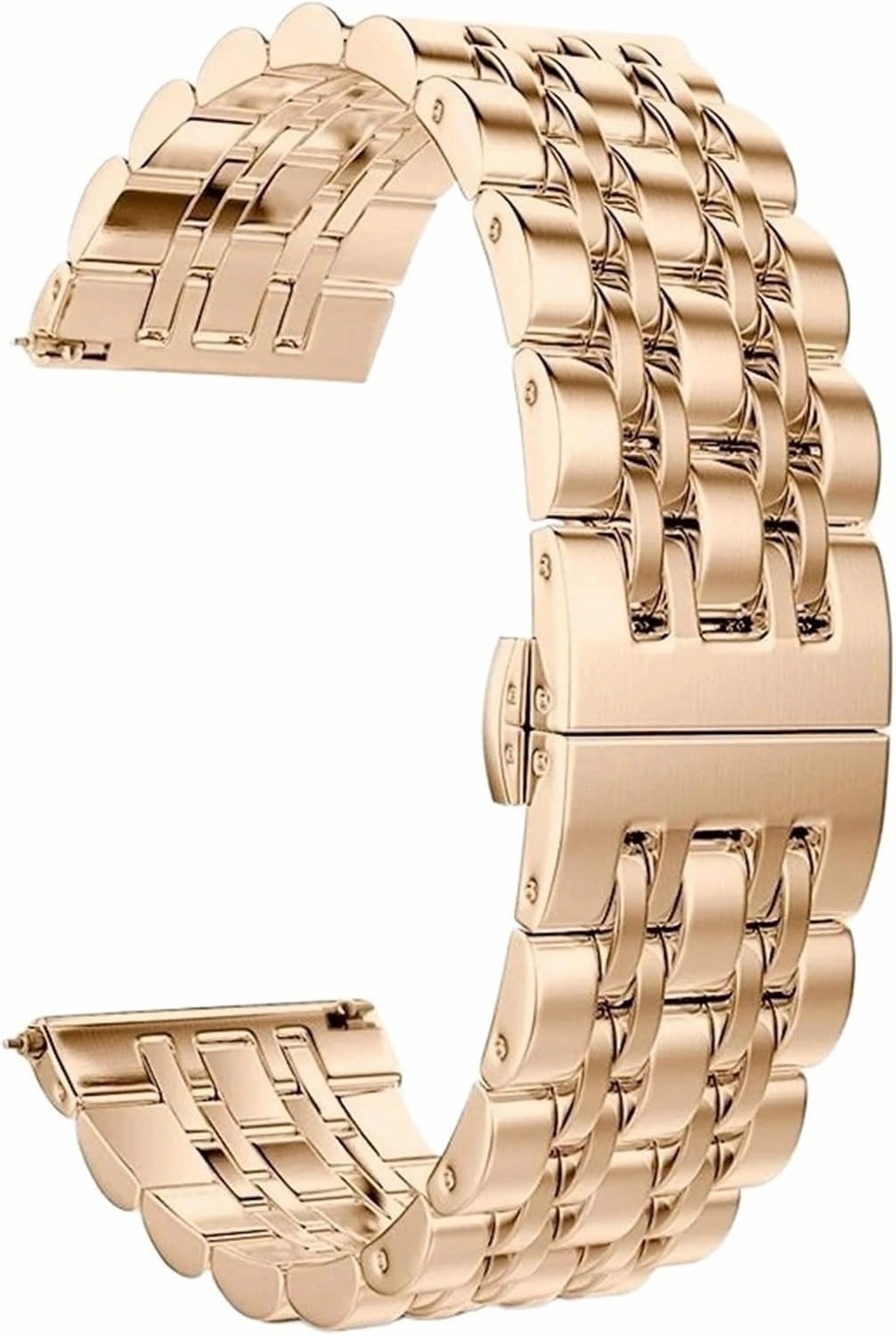 Stainless Steel Watch Band 20mm Universal Replacement Wristband Men's Women's Metal Bracelet