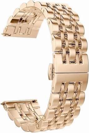 Stainless Steel Watch Band 20mm Universal Replacement Wristband Men's Women's Metal Bracelet