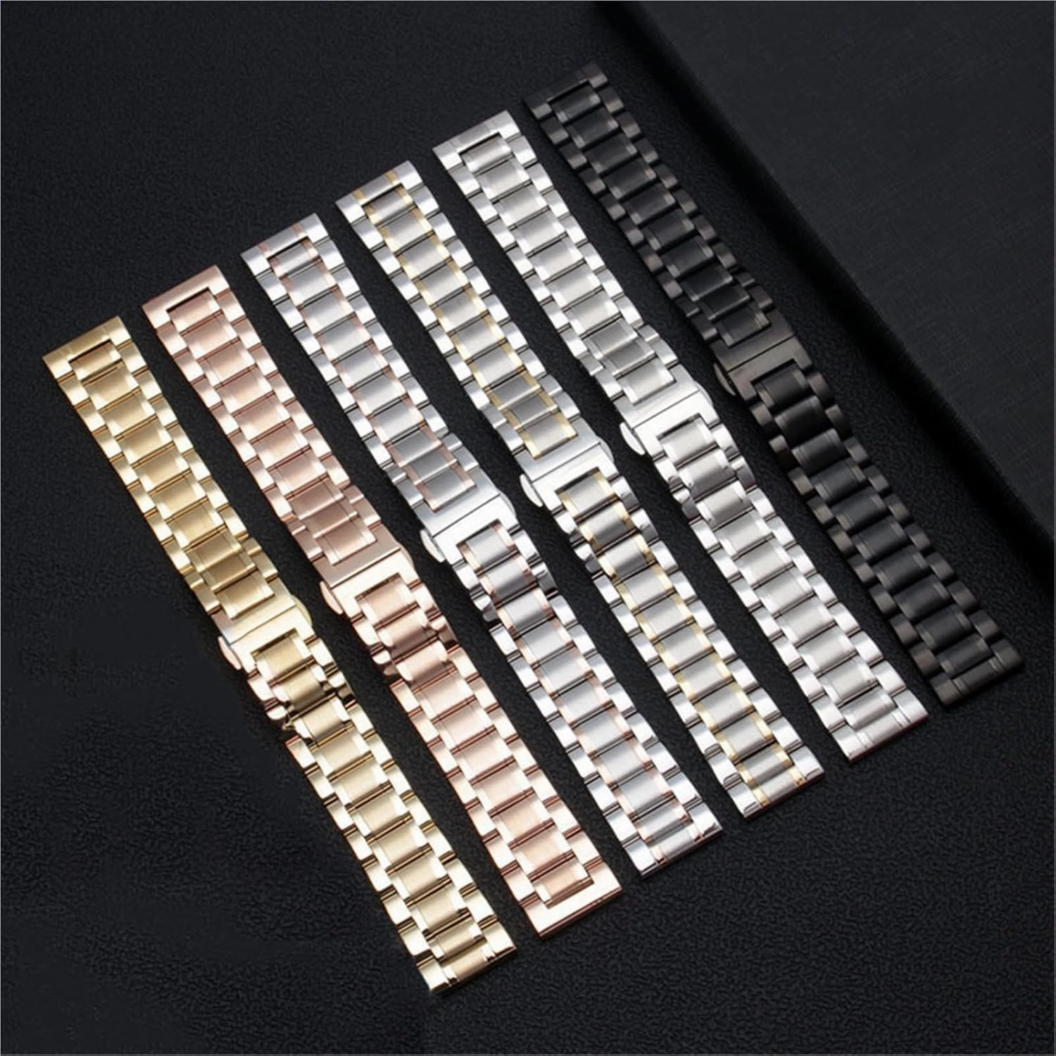 Stainless Steel Watch Band Universal Metal Replacement Wristband Men Women Bracelet Suitable for Smart Watch Quartz Watch