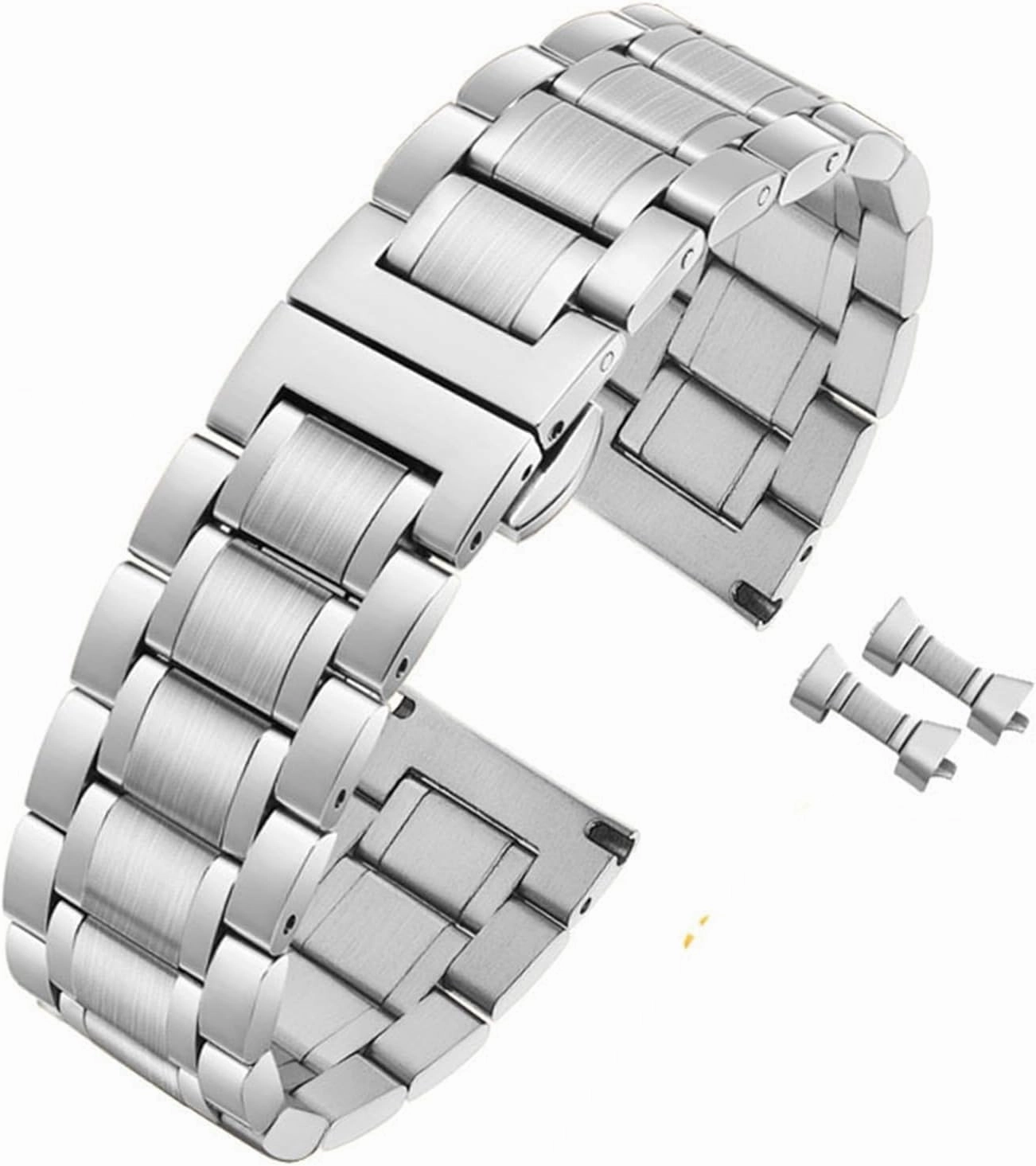 Stainless Steel Watch Band Universal Metal Replacement Wristband Men Women Bracelet Suitable for Smart Watch Quartz Watch