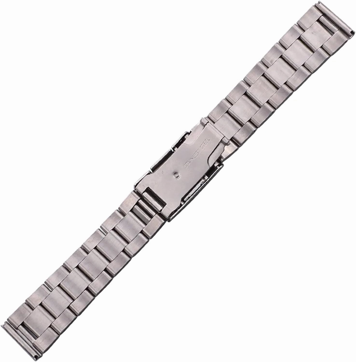 Stainless Steel Watch Band Women Men Metal Straight End Bracelet Wrist Watches Replacement Strap