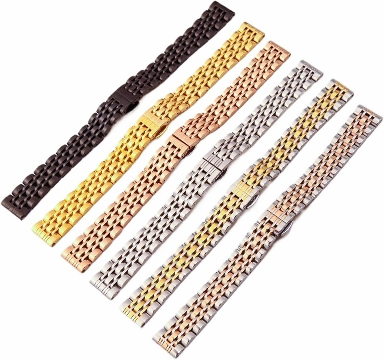 Stainless Steel Watch Strap 12mm 14mm 16mm 18mm 20mm 22mm 24mm Universal Wristband Suitable for Smart Watch Quartz Watch