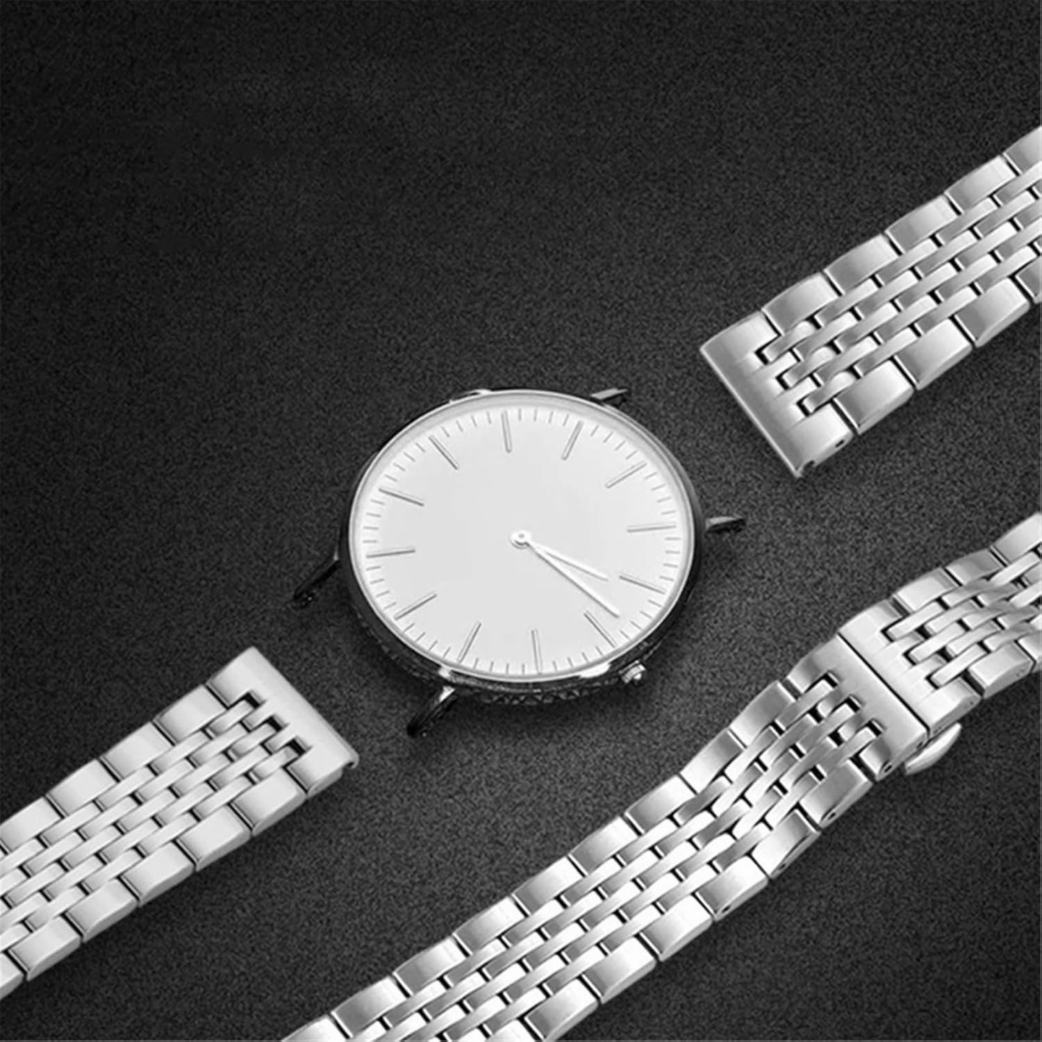 Stainless Steel Watch Strap 18mm 19mm 20mm 21mm 22mm Quick Release Replacement Watchbands Universal Watchband