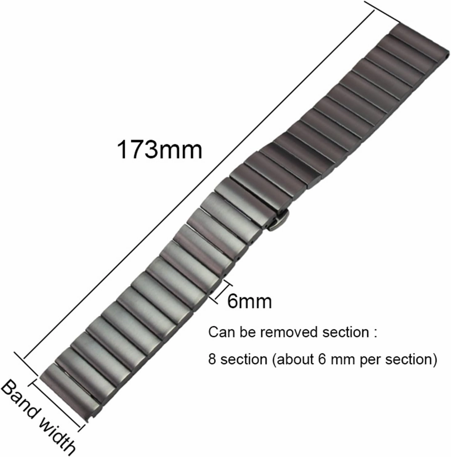 Stainless Steel Watchbands Bracelet 16mm 18mm 20mm 22mm Men Woman Universal Metal Watch Band Strap