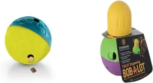 Starmark Bob-a-Lot & Outward Hound Nina Ottosson Treat Tumble Blue Interactive Puzzle Dog Toy, Small & All Breed Sizes