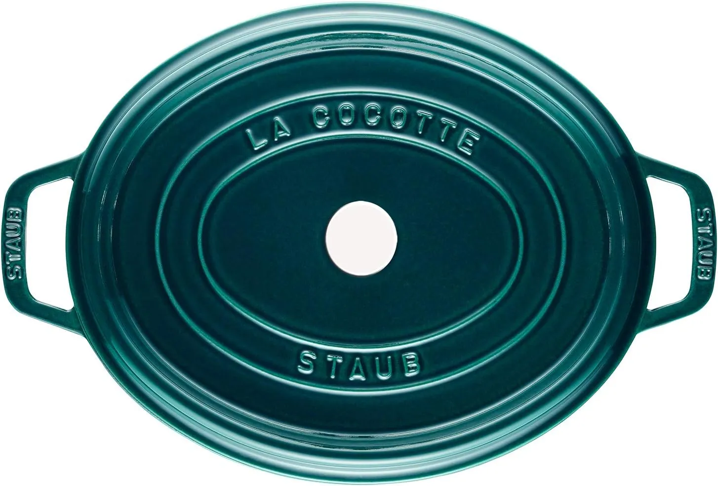 STAUB 1003842 Cast Iron Roaster/Cocotte, Oval 33 cm, 6.7 L, La Mer