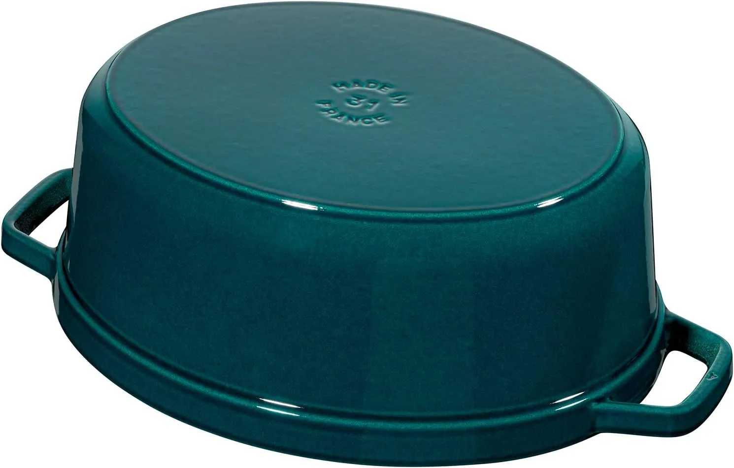 STAUB 1003842 Cast Iron Roaster/Cocotte, Oval 33 cm, 6.7 L, La Mer