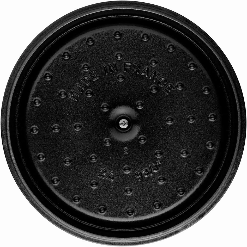 STAUB 1003317 Cast Iron Roaster/Cocotte, Round, 28 cm, 6.7 L, La Mer