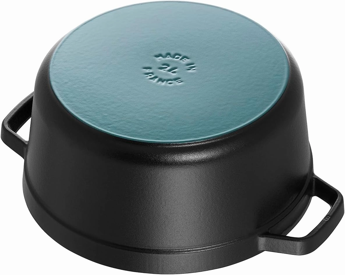 STAUB Cast Iron Roaster/Cocotte, Round, 22 cm, 2.6 L, Black