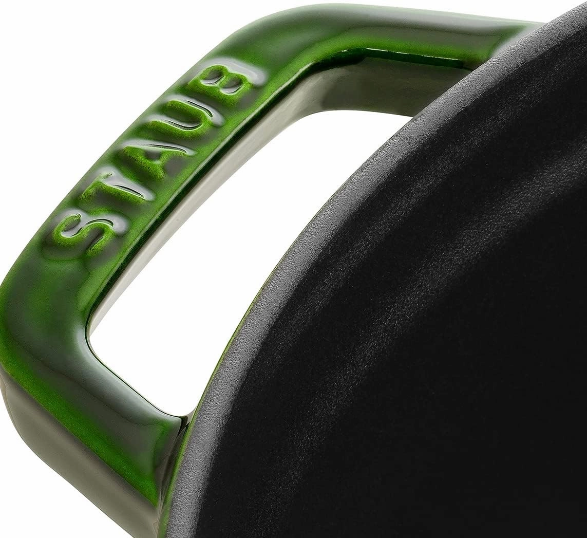 STAUB Cast Iron Roaster/Cocotte, Round, 28 cm, 6.7 L, Basil/Green