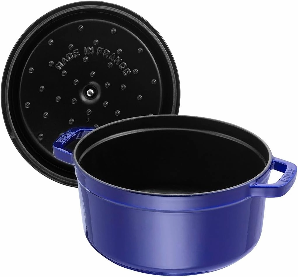 STAUB Cast Iron Roaster/Cocotte, Round, 5 L, Dark Blue, 26 cm