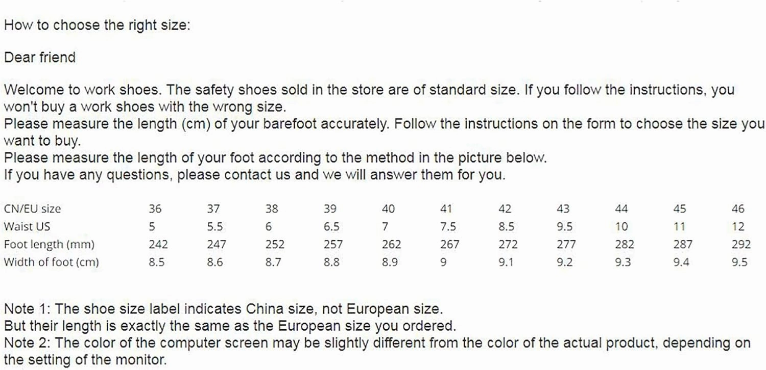 Steel Toe Cap Trainers, Men's Work Shoes, Puncture-Proof and Wear-Resistant Safety Shoes, Suitable for Steel/Smelting/Logging/Loading and Unloading,43,D