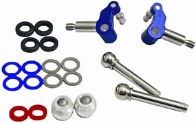 Steering Knuckle Set for MR04-EVO2 - Remote Control Car, RC Cars 1/28 Scale Kyosho MR-04 EVO2 Chassis Set Upgrade Parts (HELIDIRECT) (Blue)