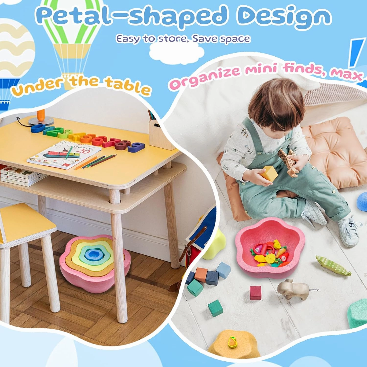 Stepping Stones for Kids – Sensory Balance Toddler Stepping Stones for Toddlers 1-3 for Indoor or Outdoor Coordination Obstacle Course Stacking Blocks Beach Toys 5-Piece