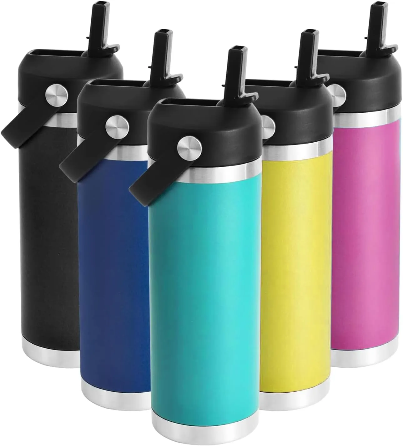 Straw lid for Yeti Rambler Water Bottle 18 26 36 64 oz, Replacement Cap Straw Cap for RTIC 18oz 26oz 36oz, Lid with Straw and Brush and Flexible Handle ﻿