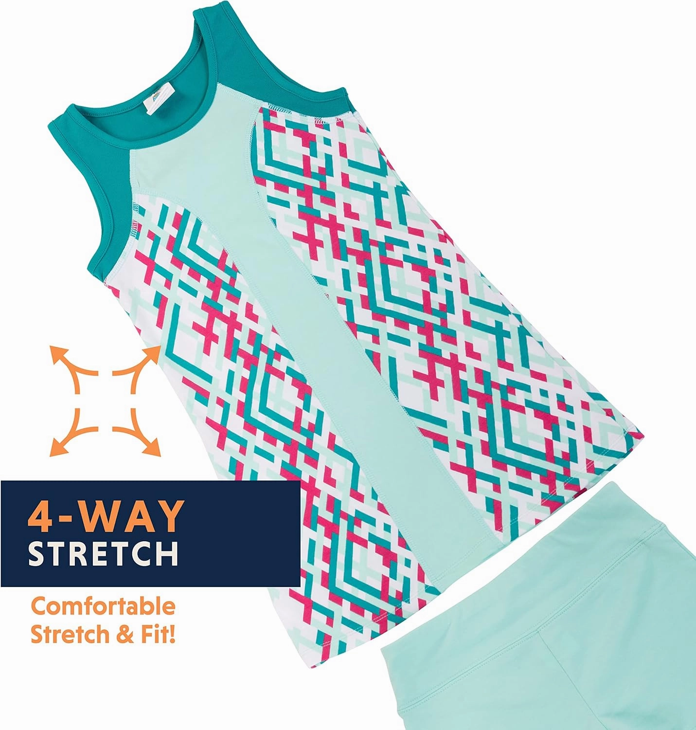 Street Tennis Club Girls Tennis Dress & Golf Outfit, Athletic Skirts Dress with Built-in Shorts