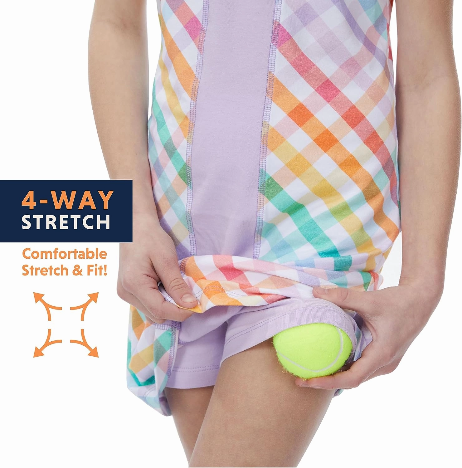 Street Tennis Club Girls Tennis Dress & Golf Outfit, Athletic Skirts Dress with Built-in Shorts