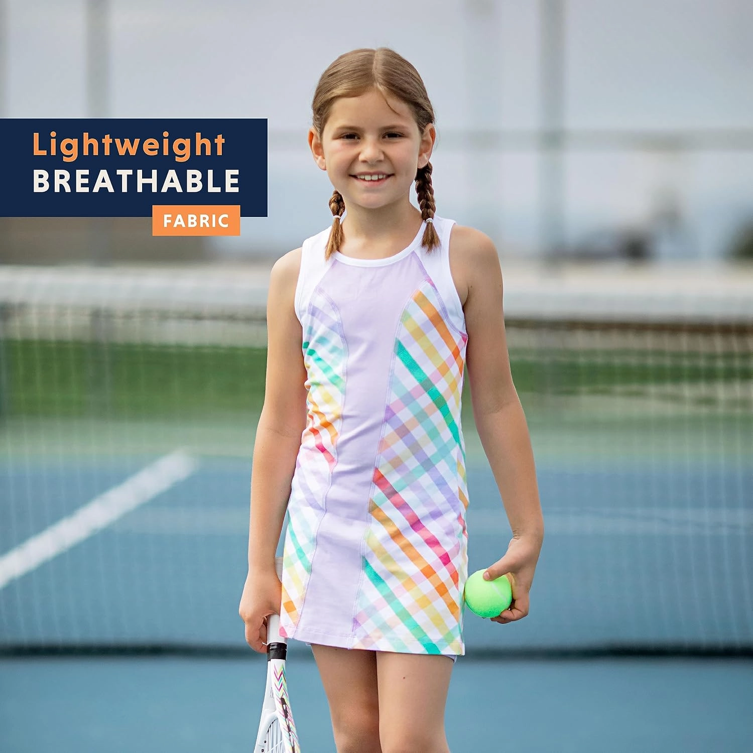 Street Tennis Club Girls Tennis Dress & Golf Outfit, Athletic Skirts Dress with Built-in Shorts