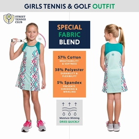 Street Tennis Club Girls Tennis Dress & Golf Outfit, Athletic Skirts Dress with Built-in Shorts