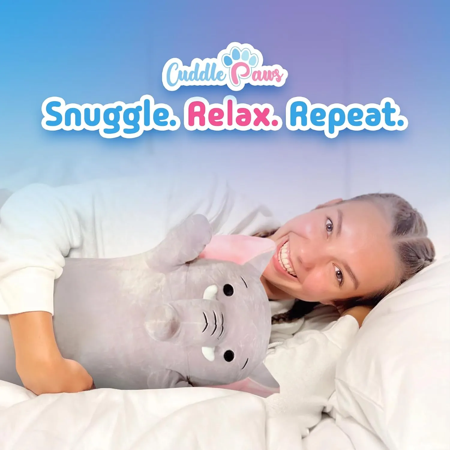 Stuffed Animal Elephant Body Pillow – Soft Plush Toy & Throw Pillow for Kids, Large (47 Inches) Soft Plushies Stuff Gift for Boys and Girls