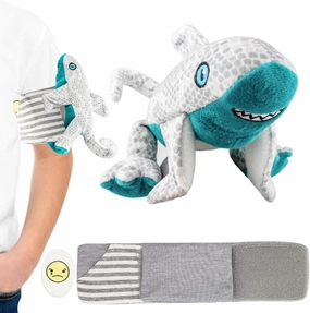 Stuffed Animal, Plush Toys, Lizard & Shark Plush Hybrid, Attaches to Armband, Safer Alternative to Animal Slap Bracelet, (Squirt)