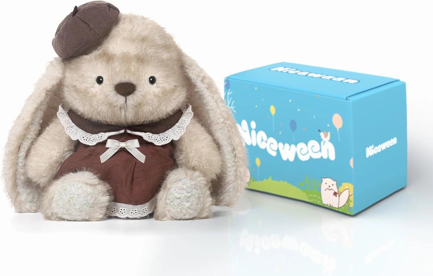 Stuffed Animals Bunny Plush Toys 11.8 inches Soft and Comfort Rabbit Plush Toy Gift for Kids, Grayish Brown