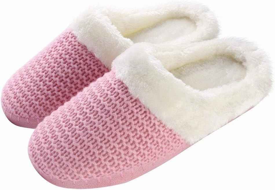 Stylish Womens Slippers - Ultra-Soft Plush Fleece Lined for Maximum Comfort, Non-Slip Sole, Indoor Use Cozy Warm House Shoes