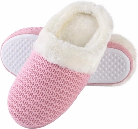 Stylish Womens Slippers - Ultra-Soft Plush Fleece Lined for Maximum Comfort, Non-Slip Sole, Indoor Use Cozy Warm House Shoes
