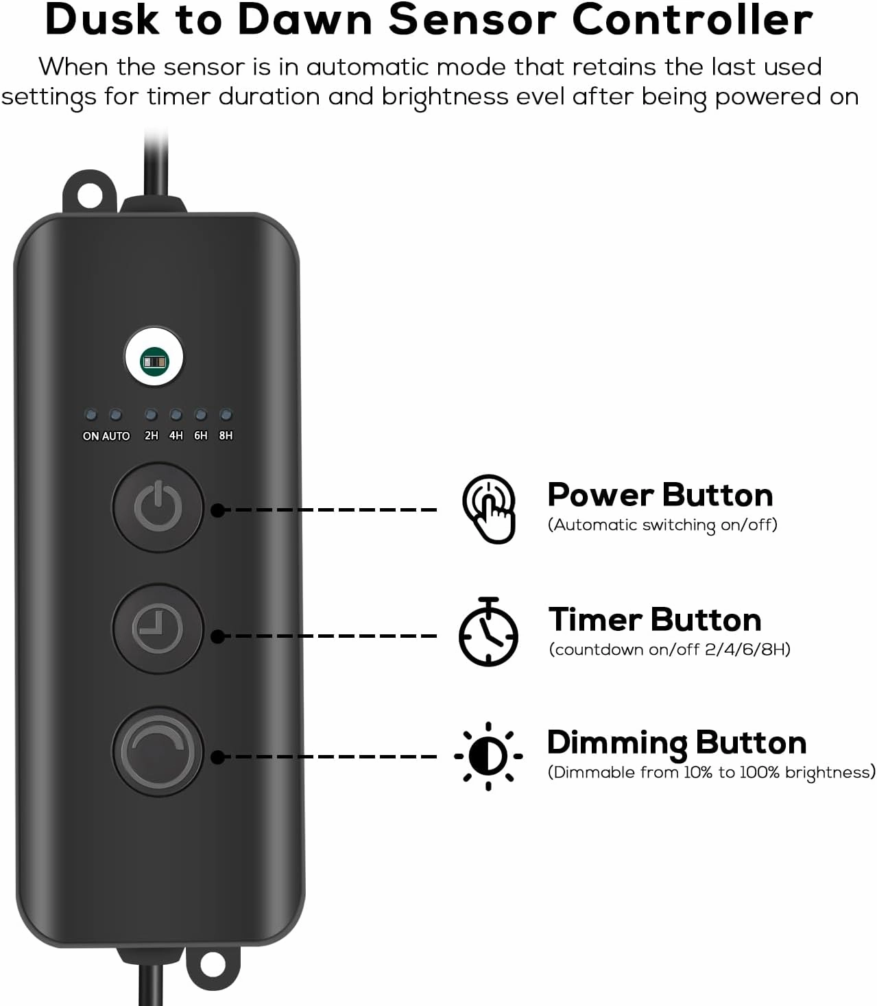 SUNTHIN Outdoor Landscape Lighting with Dusk to Dawn Sensor Controller, 10 Pack